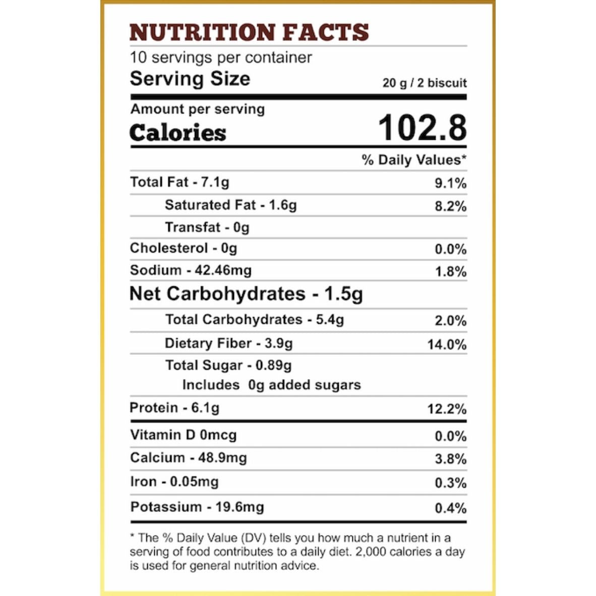 Keto Almond Cookies | No soya | No Gluten | (200 Gram)