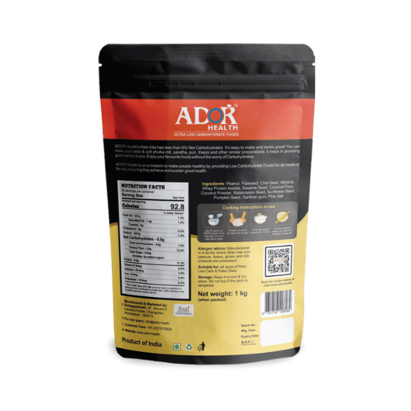 Keto Roti Flour (Atta) | No soya | No Gluten | (1 Kg)