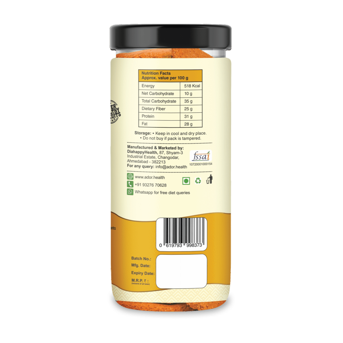 Ultra Low Carb Biscuits : Jeera Flavour (200 Gram)
