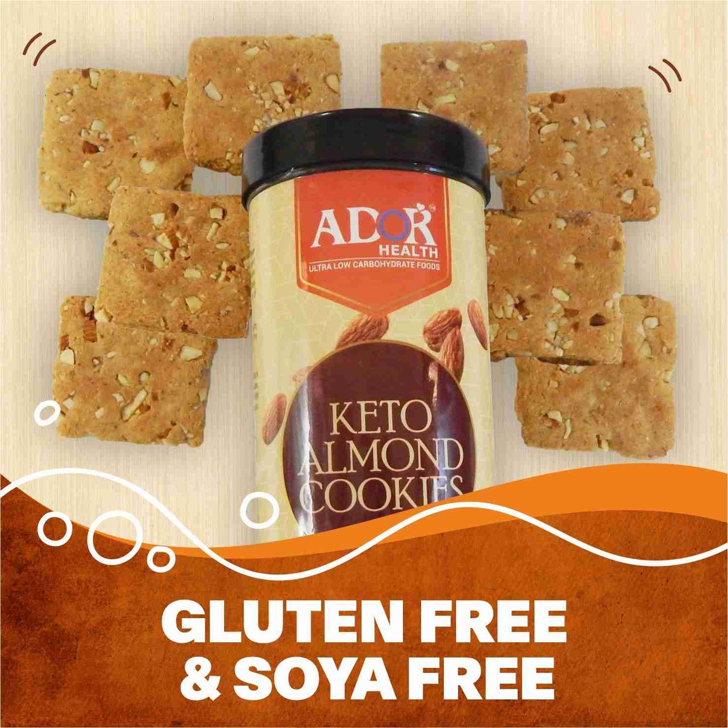 Keto Almond Cookies | No soya | No Gluten | (200 Gram)